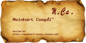 Meinhart Csegő névjegykártya